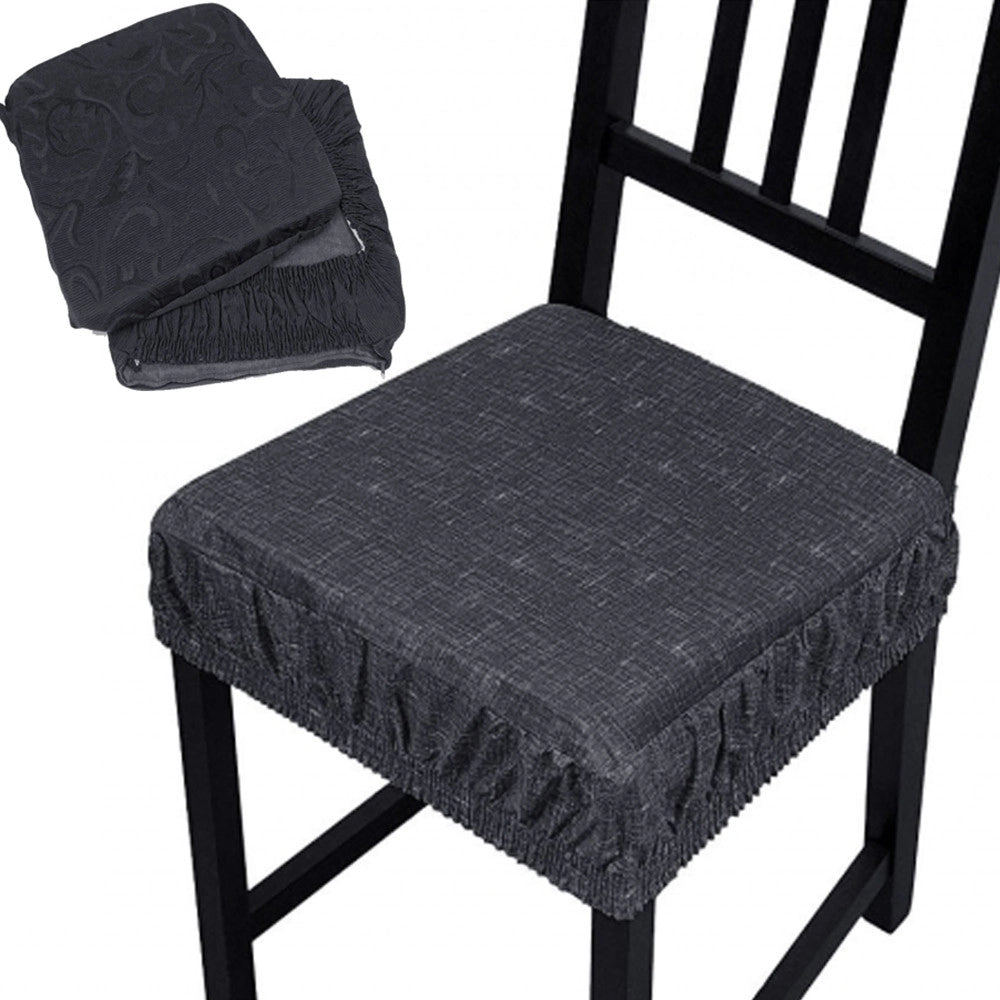 Trade Shop - Set 6 Coprisedia Cuscini Con Fascia Elastica Per Sedie Imbottito Sfoderabile -