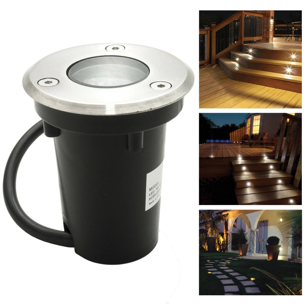 Faretto LED segnapassi incasso calpestabile 1.5W impermeabile IP67 luce giardino viale 230V LUCE 6500K