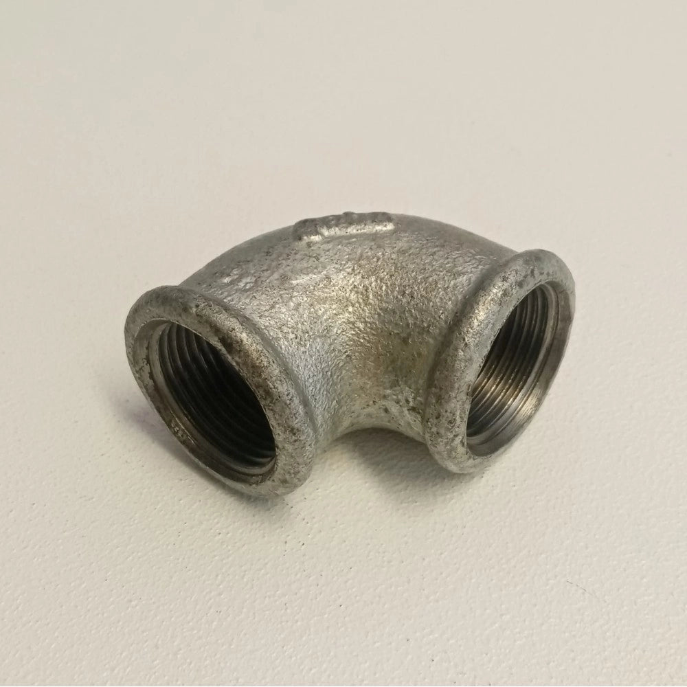 Raccordo ff 1/2'' - 2pz gomito zincato curva di ghisa malleabile