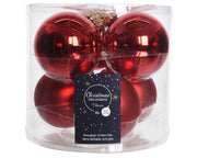 Box 6 Palline Vt luc/opa rosso d8cm