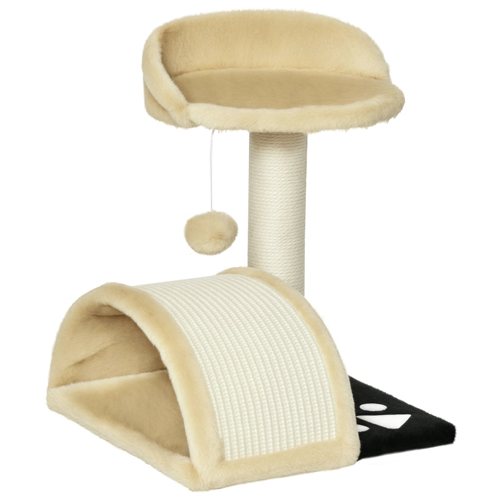 EasyComfort Albero Tiragraffi per Gatti per Gioco e Relax 35.5x37x46 cm Beige