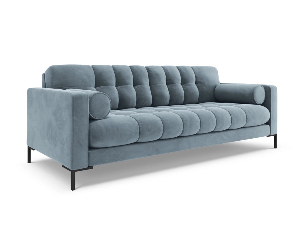 Cosmopolitan Design - Divano "Bali" 3 posti in velluto azzurro 