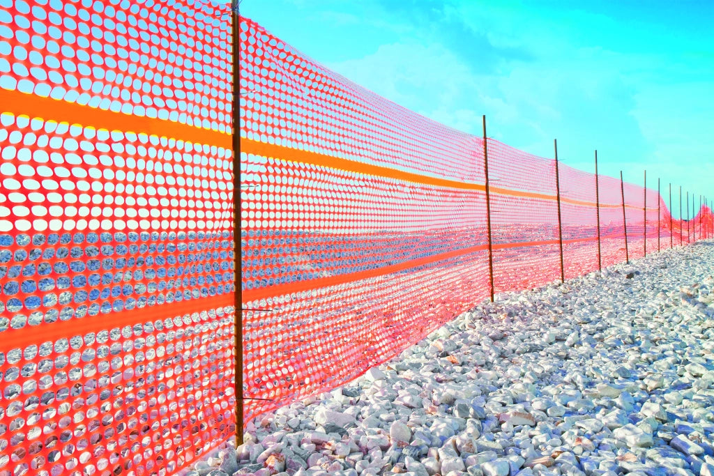 Confine RETE DA CANTIERE  Maglia 60x40 - mt. 1,5x50 Col. Arancio