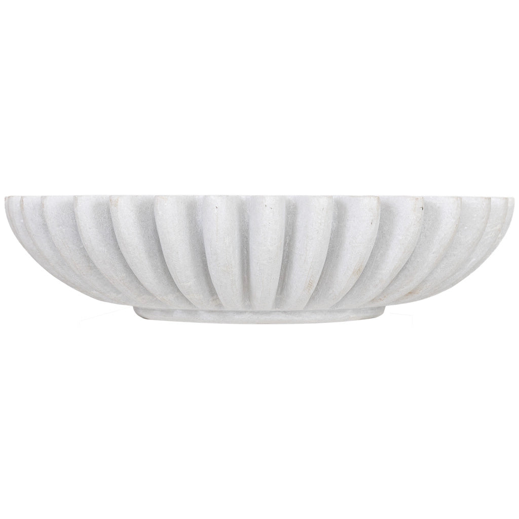 Ciotola in marmo bianco 30x30x8h cm