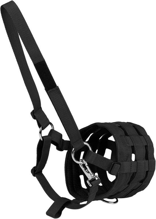 Custodia per cavalli in nylon con supporto in nero, cura degli animali.