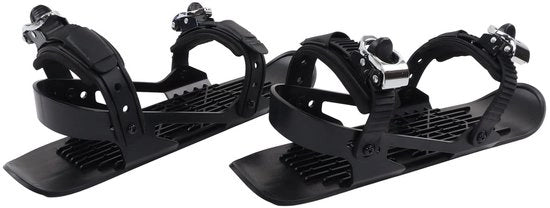 Sci da Discesa Portatile - Fissaggio Adattabile - Cinghia in Nylon Durevole - Acciaio Inossidabile - Sport Invernale - Sicuro da Utilizzare - Minisciatori