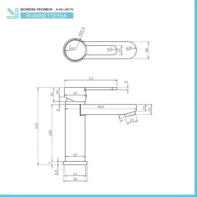 Set miscelatori lavabo bidet vasca con duplex Iole in ottone cromato