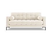 Cosmopolitan Design - Divano "Bali" 2 posti in velluto beige chiaro 