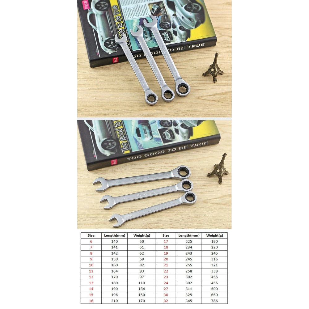 Trade Shop - Serie Set Kit 7 Chiavi Combinate A Cricchetto Flessibili In Valigetta Trasporto -