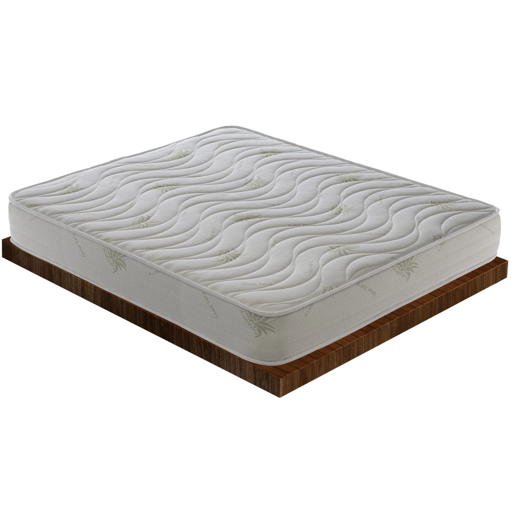 Materasso Singolo 90x190 Alto 25 cm - Aloe Vera – Ortopedico – Alta densità – Onda Massaggiante - Massimo Comfort