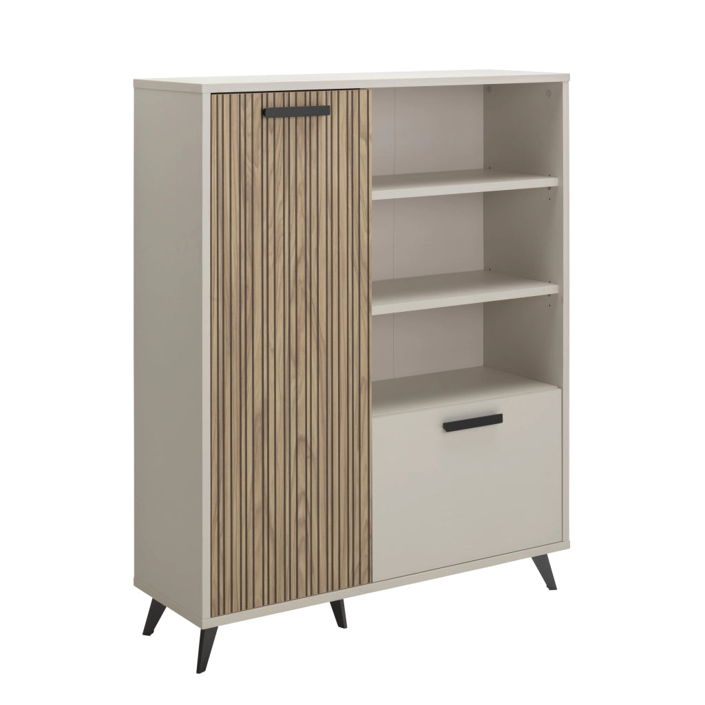 MOBILE BRAVO 2 ANTE 110X36XH140CM CASHMERE/RIGATO.