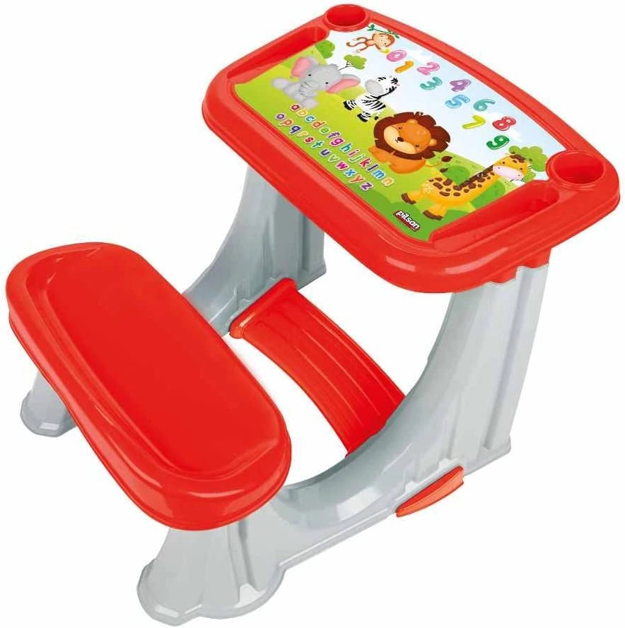 Banco Scuola Bambini 2 Anni Con Sedia Tavolo Scrivania Gioco Studio per Bambini con Scomparti Portapenne e Sgabello Stru
