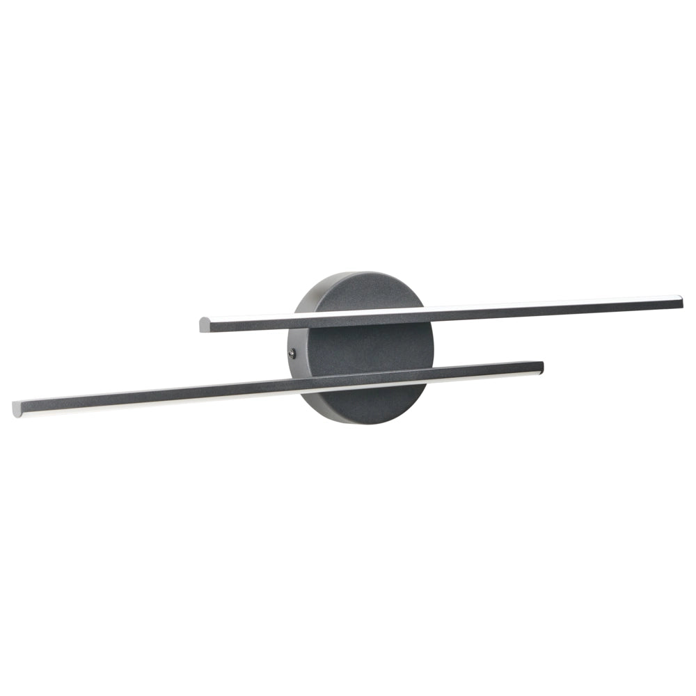 Lampada a LED per specchio/immagine Metallo nero Luce LED acrilica Lampada per specchio da bagno Design moderno e minimalista