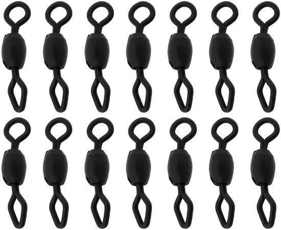 Viti di Scambio per Pesci 100 Pezzi - 14 mm - Rondo con Reticolo - Nero - Resistente alla Corrosione - Metallo Duraturo - Maggiore Stabilità