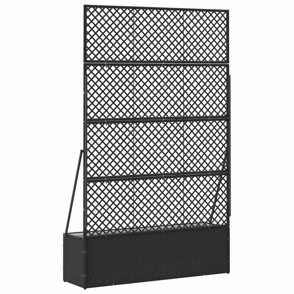 Fioriera a traliccio da giardino Nero 105 x 30 x 170 cm Metallo 366617
