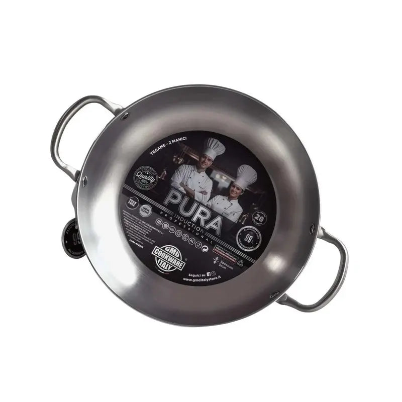 Tegame con 2 manici in acciaio inox Ø 28 cm 3mm