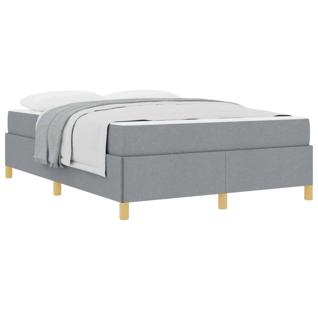 Struttura del letto Grigio chiaro 160 x 200 cm Tessuto