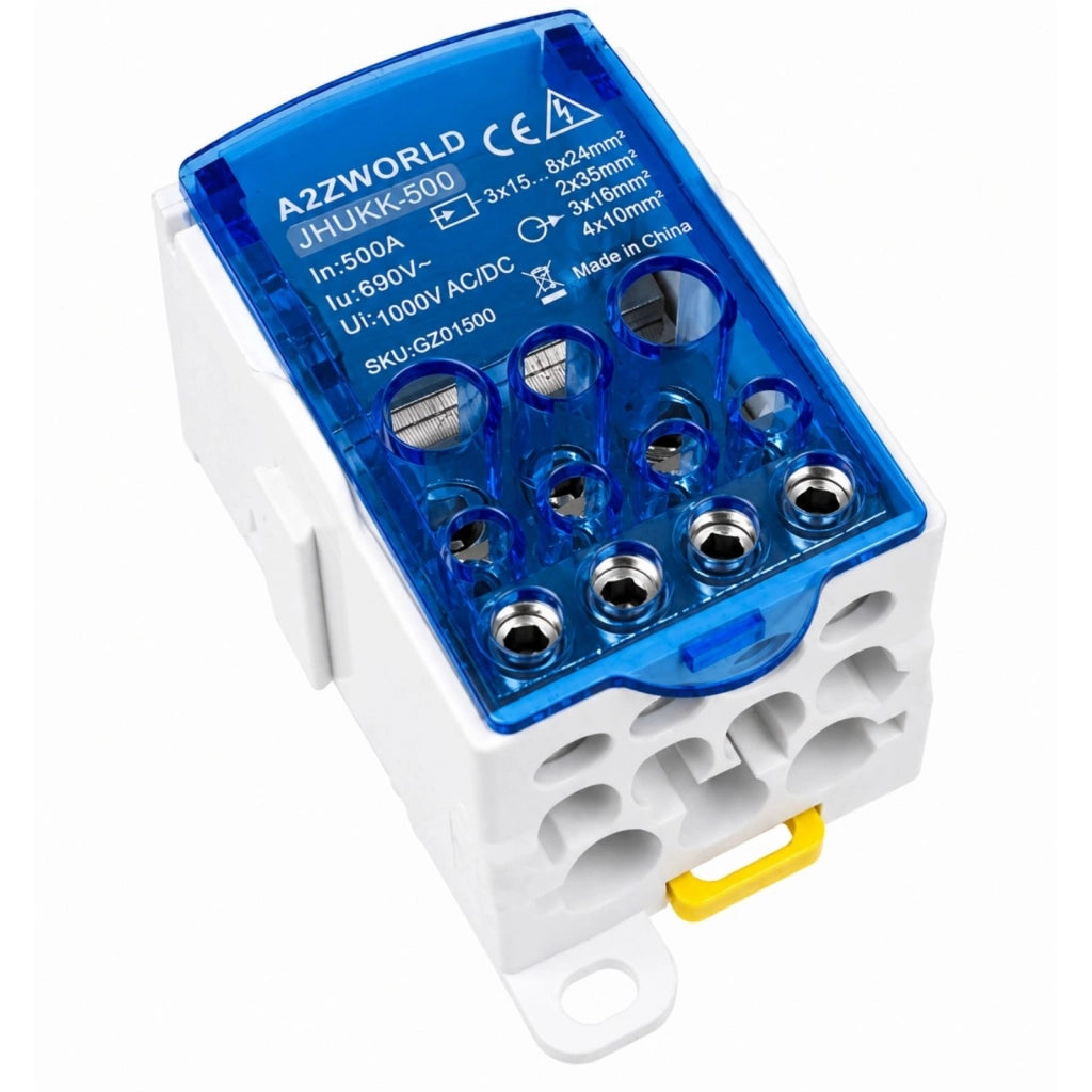 Ripartitore di Potenza Unipolare, Morsettiere Di Distribuzione Da Guida DIN Per Quadro Elettrico, Corrente Disponibili 80A 125A 160A 250A 400A 500A (500A)