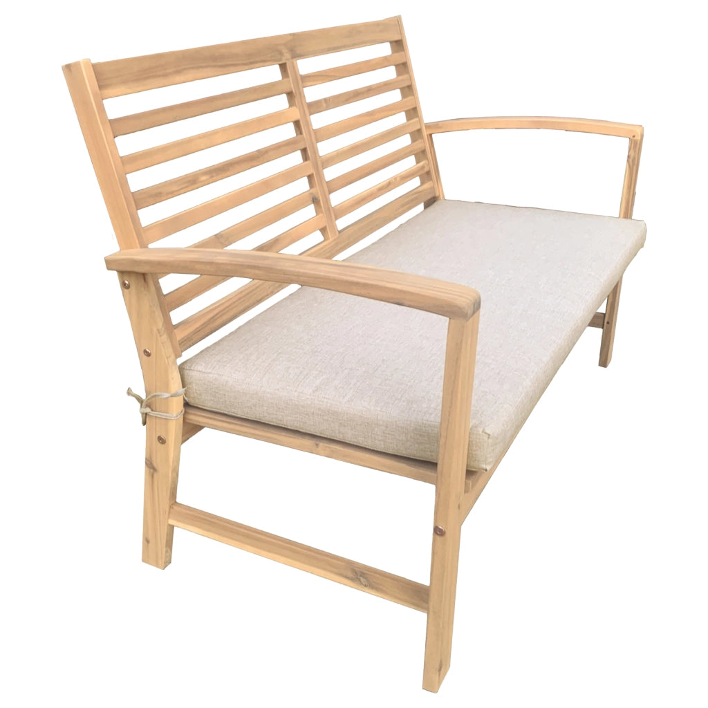 Set di mobili da giardino in acacia GOA 4 posti - cuscini sabbia