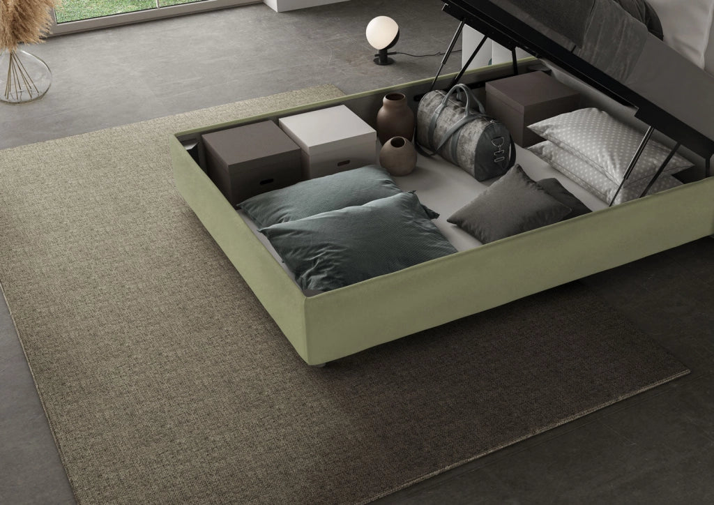 Letto 1 Piazza e Mezzo 120x190 cm con Rete Mika Tè verde