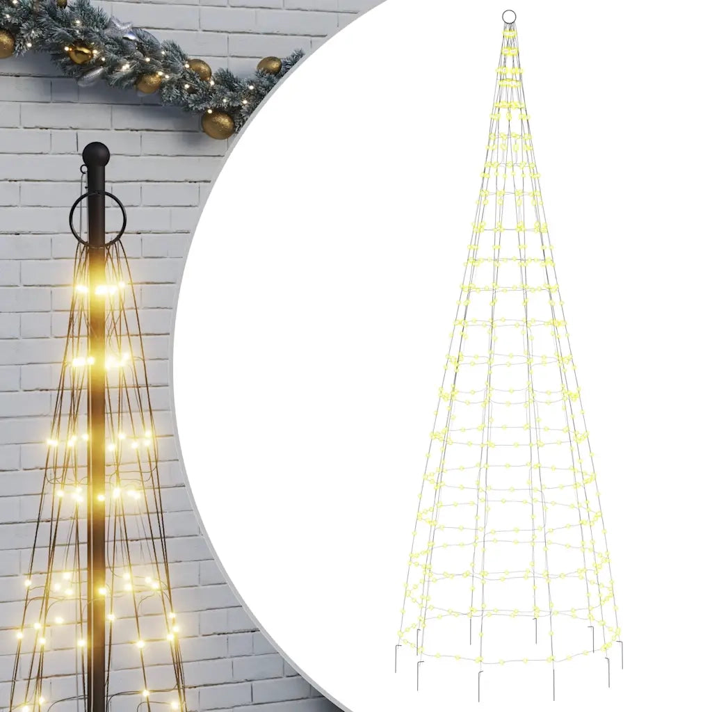 Albero di Natale a LED 550 LED Bianco Caldo 300 cm 358112