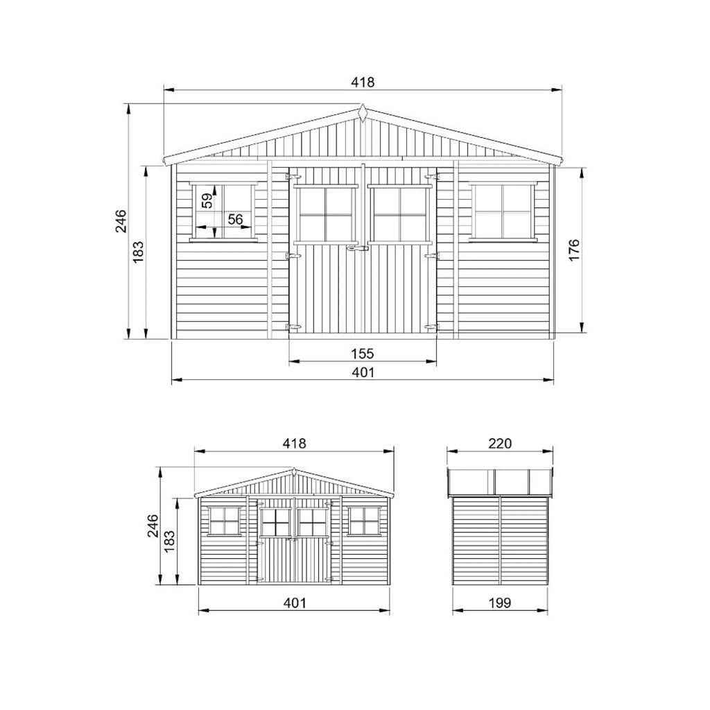 Casa da giardino in legno - 8 m?² - TIMBELA M332