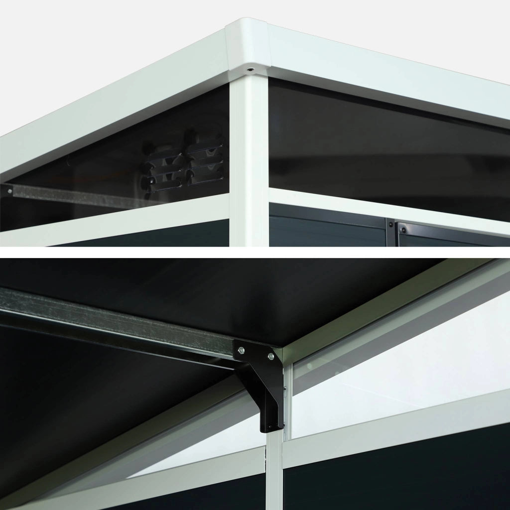 Casetta da giardino in plastica con struttura in alluminio, 4.55m²,