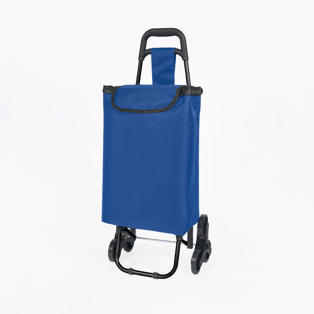 Carrello Spesa Saliscale 6 Ruote Pieghevole con Borsa Impermeabile, Porta Spesa per Scale Supermercato e Casa, Struttura in Acciaio – Il Gruppone   Blu