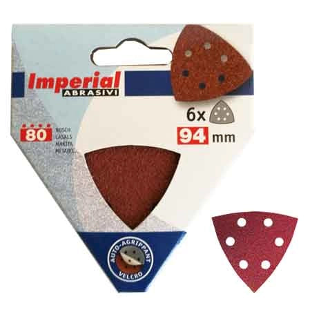 FOGLIO ABRASIVO VELCRATO A DELTA Grana 120 - 6 pezzi - IMPERIAL ABRASIVI
