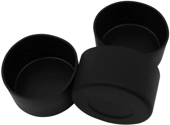 Silicone protettore per bottiglie di vetro - Protezione per bottiglie di acqua - Nero - Lavabile - Riciclabile - Adatto per bottiglie da 12 a 24 oz