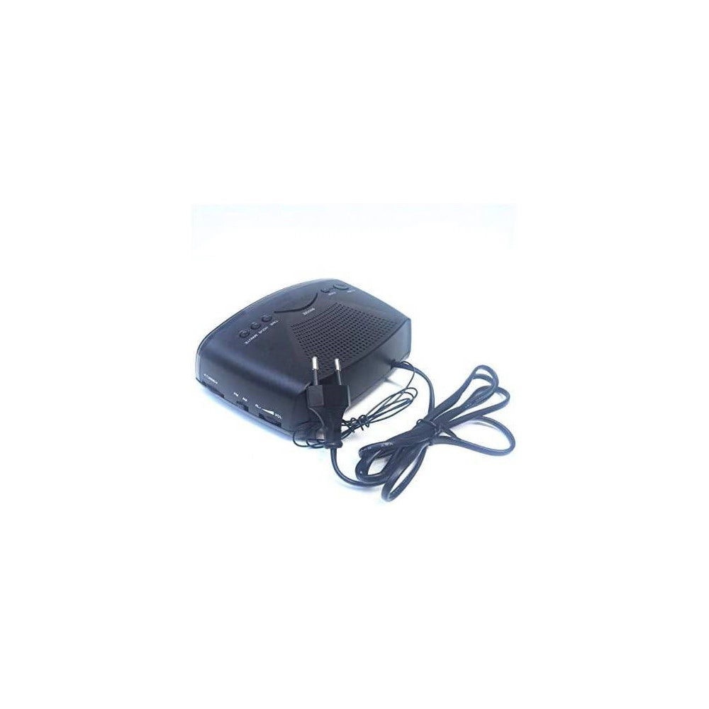 Trade Shop - Radiosveglia Digitale Radio Sveglia Cr-9905 Radio Pll Fm Con Display A Led Rossi -