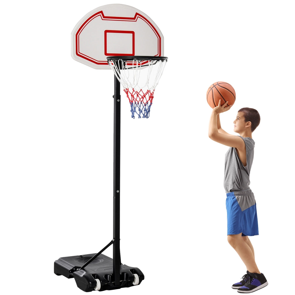 Canestro da Basket Regolabile ¨C Minimal ¨C Acciaio 73x49x194-249 cm