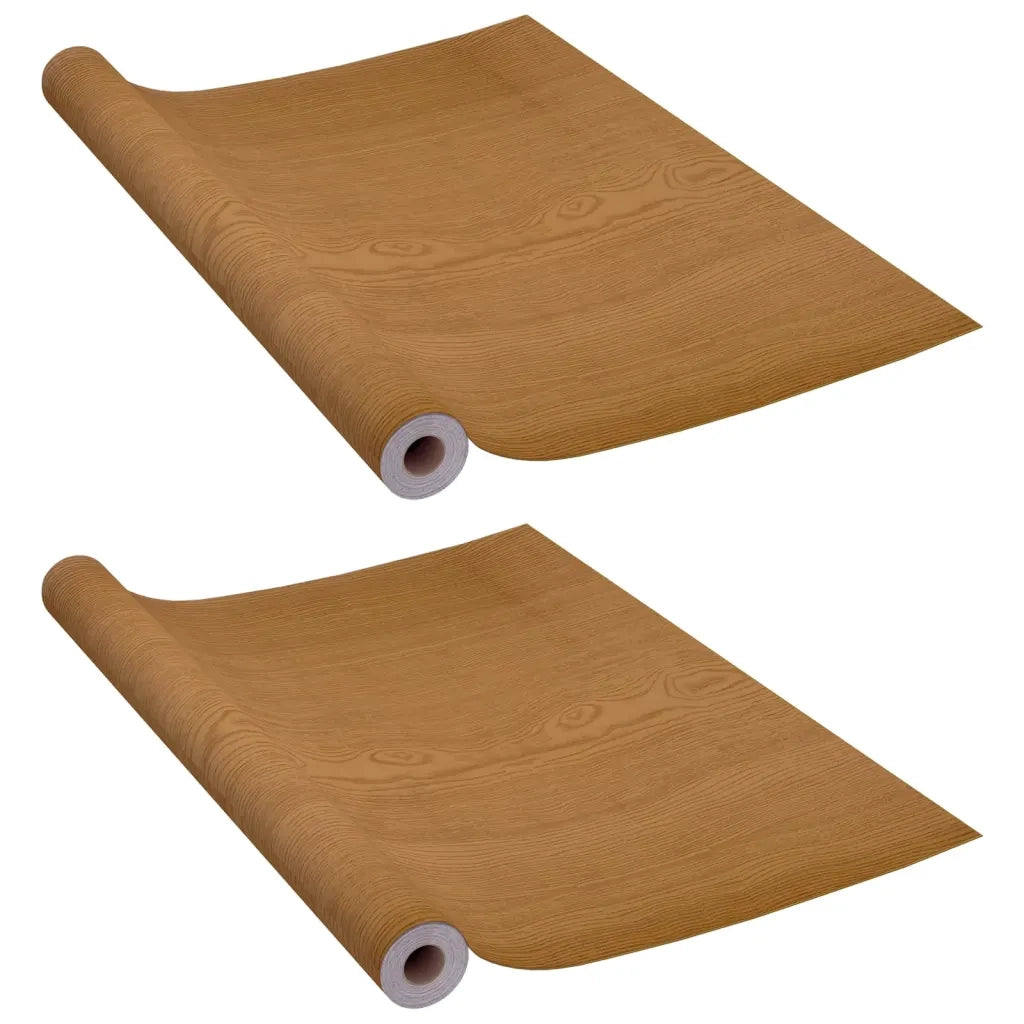 Pellicole Autoadesive per Porte 2 pz Rovere Chiaro 210x90cm PVC 146114