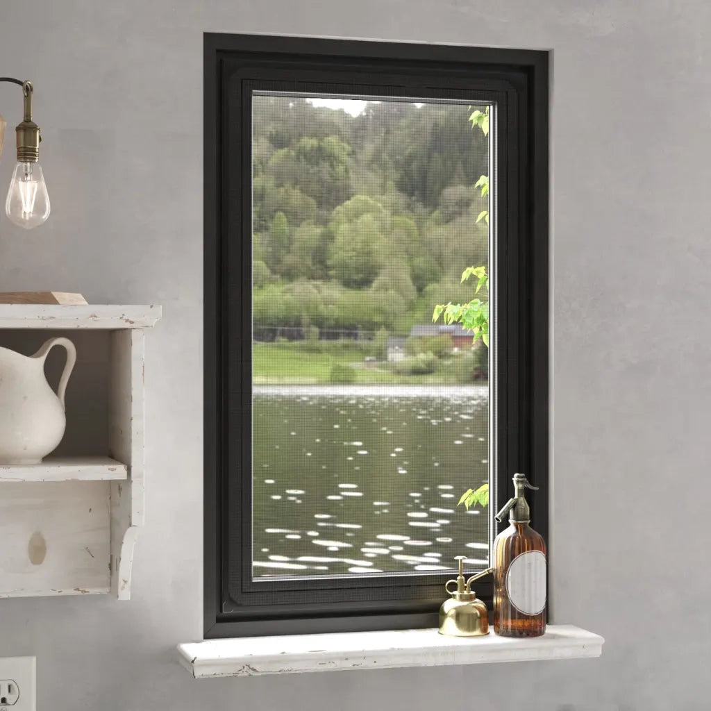Zanzariera Magnetica per Finestre Antracite 80x140 cm CFW8289542