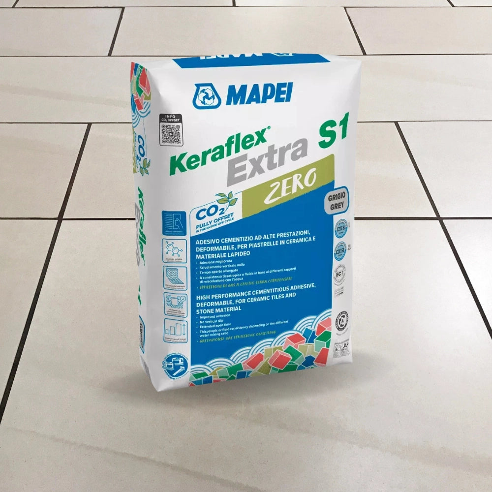 Adesivo piastrelle keraflex extra s1 zero colore grigio sacco 25 kg