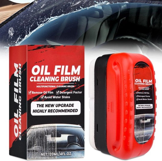 Folie oliewerend per autoruota, panno di pulizia per film oleico per vetri, set di spazzole per pulire il film oleico per vetri, pulitore per vetri oleici per rimuovere sporco e macchie d'acqua