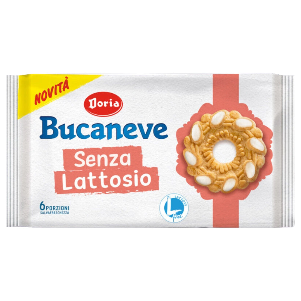 Doria bucaneve senza lattosio frollini 6 confezioni da 265 grammi ciascuna