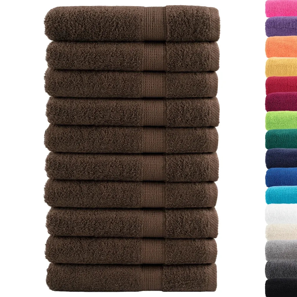 Asciugamani per sauna Premium SOLUND 10 pz Marrone 80x200 cm 600 g/m² 137244