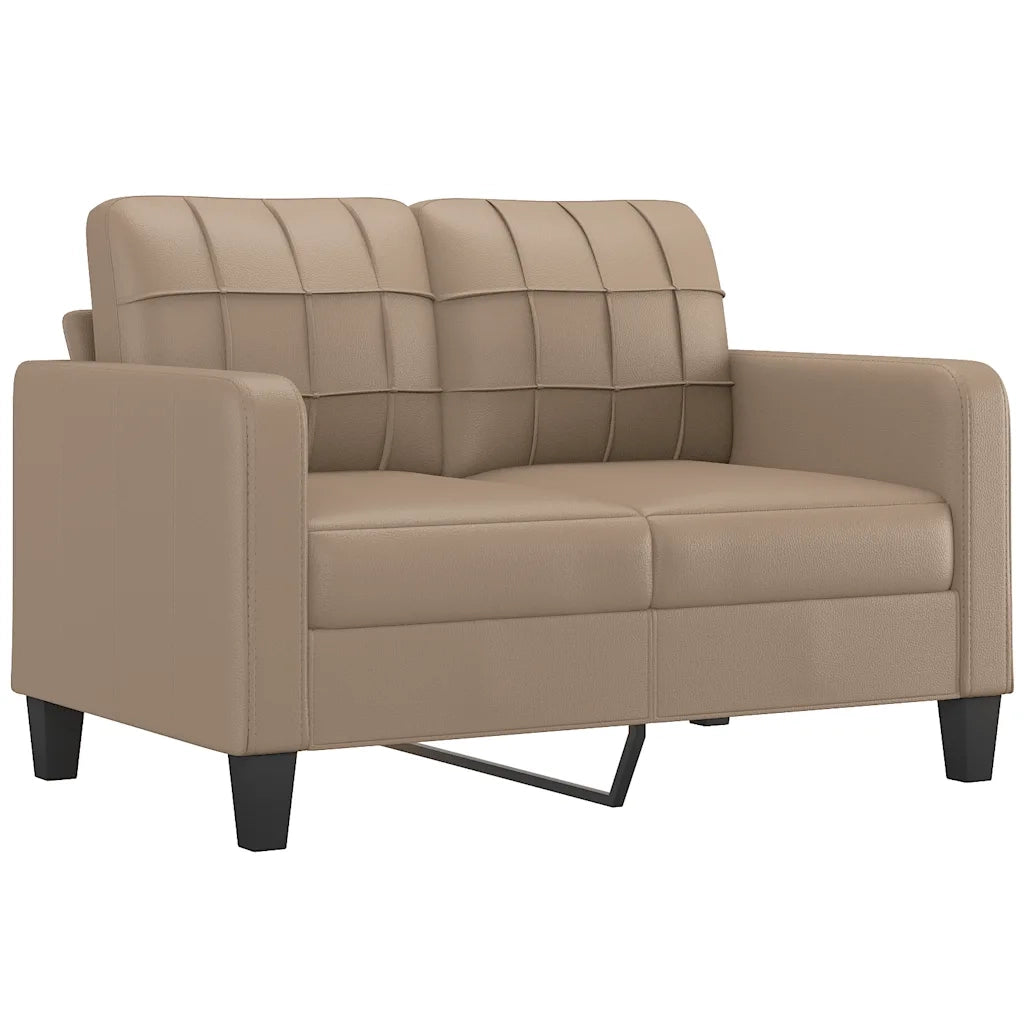 Divano a 2 Posti Cappuccino 140 cm in Similpelle 359116