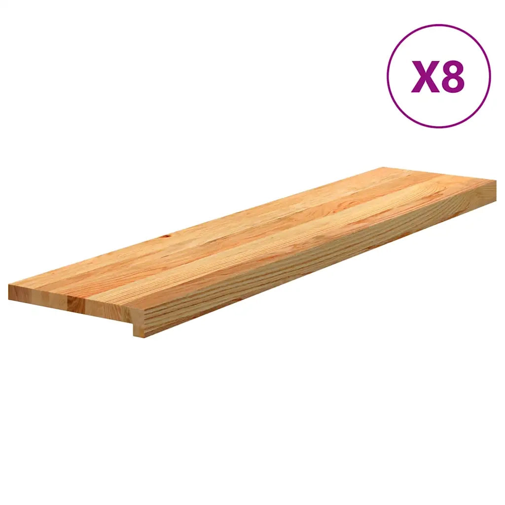 Gradini 8 pz Marrone Chiaro 110x30x2 cm Legno Massello Rovere