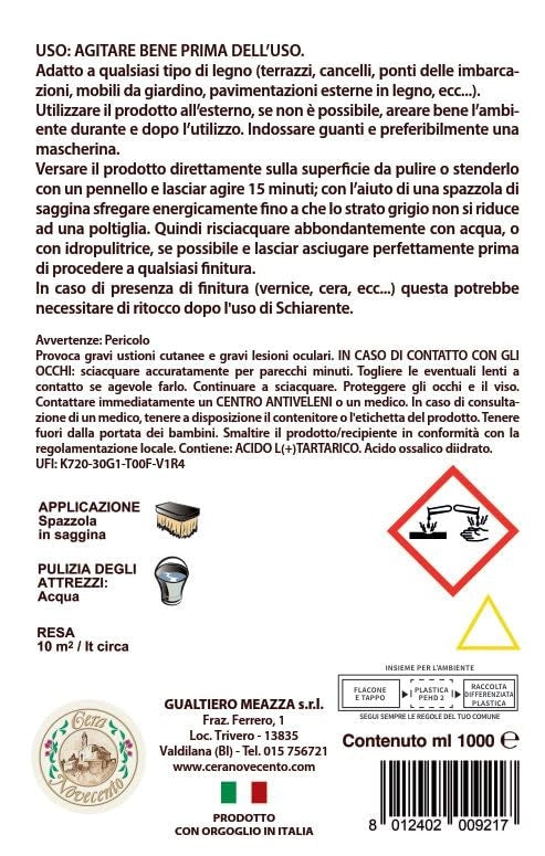 Schiarente per Novecento Legno 1 lt