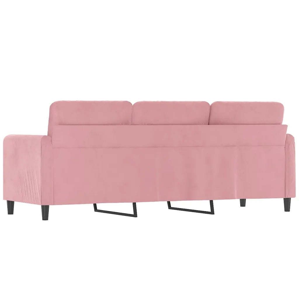 Divano a 3 Posti rosa 180 cm in Velluto 359455