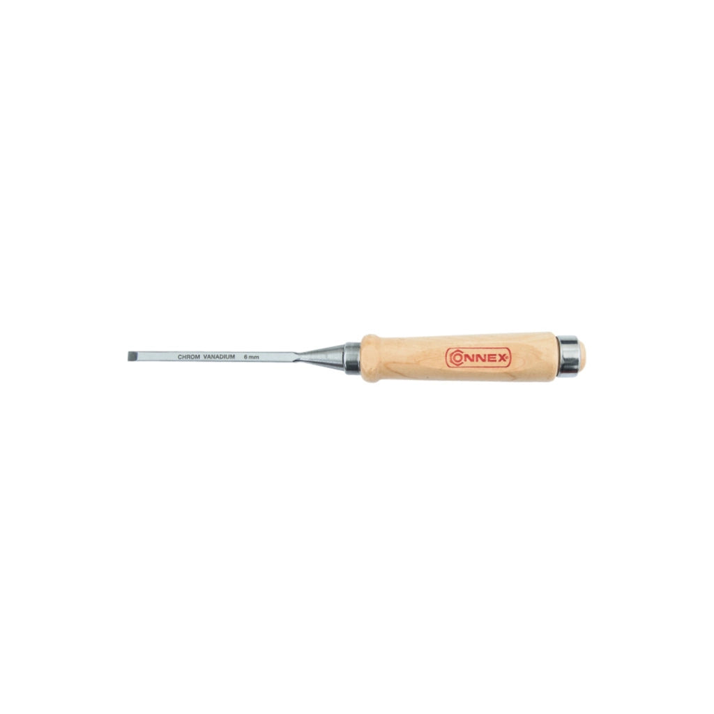 Scalpello Angoli Smussati Lama in Acciaio 8 - 30 mm Manico in Legno Masidef Formato: 10 mm