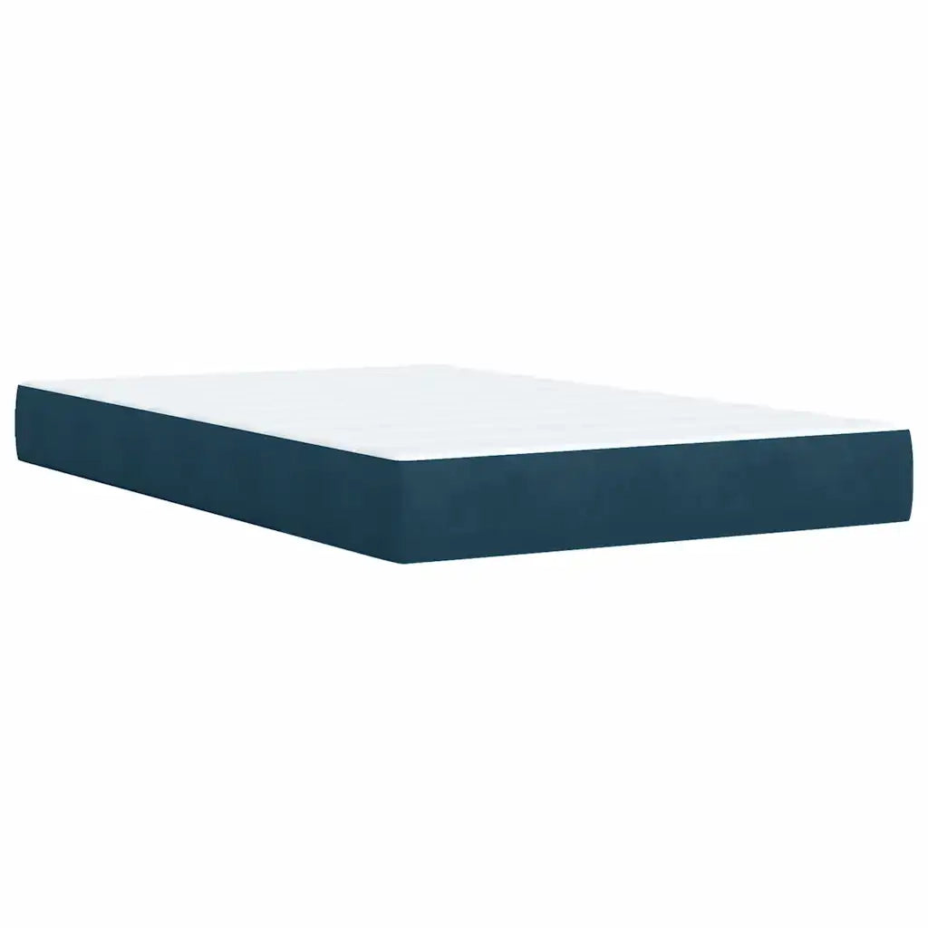 Giroletto a Molle con Materasso Blu 120x200 cm in Velluto 3290020