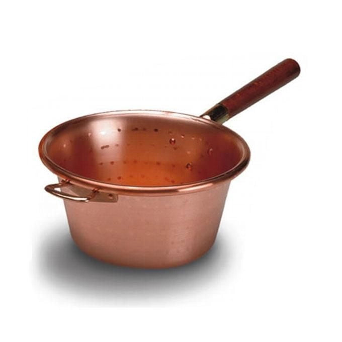 LAR 58165 Paiolo in Rame con Manico in Legno Diametro 26 cm colore Legno