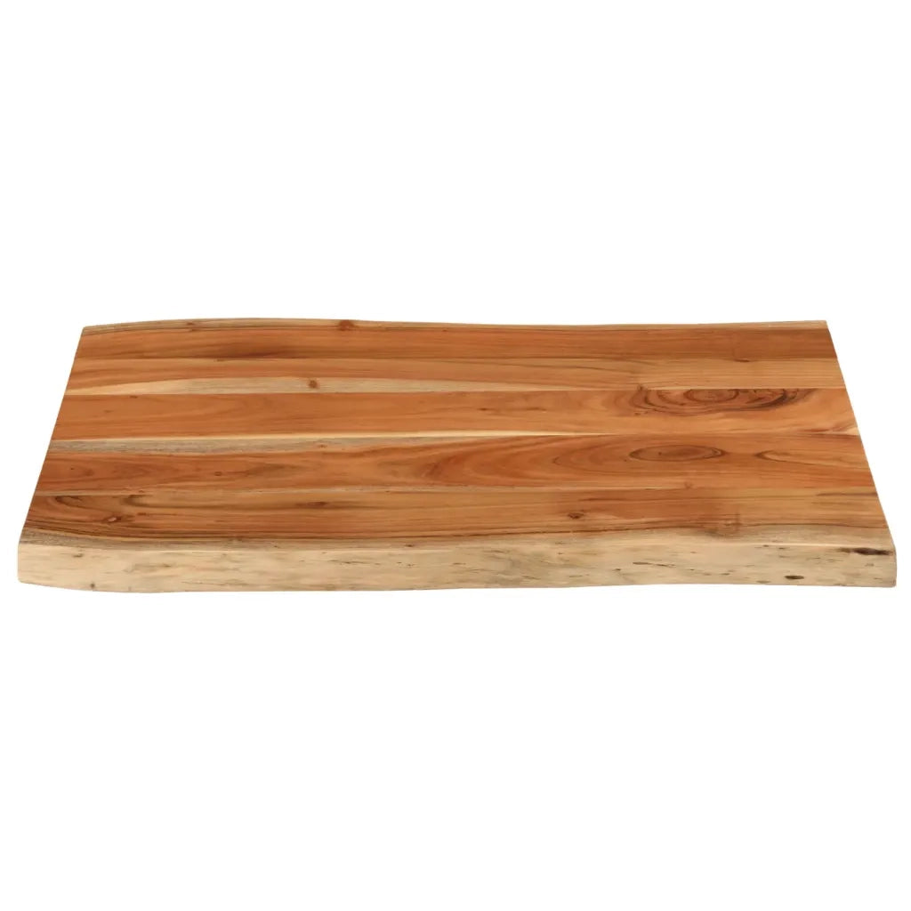 Piano Tavolo 90x60x2,5 cm Rettangolare Legno Acacia Bordi Vivi 370621