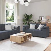 Set di Divani 3 pz con Cuscini Grigio Scuro in Velluto 3324668