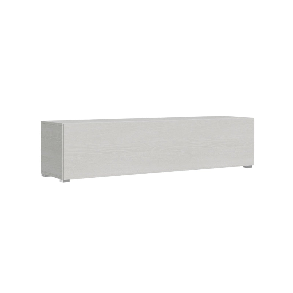 Base Ribalta a terra Isoka L.173,6 H.40 P.39,2 con piedini Bianco Frassino