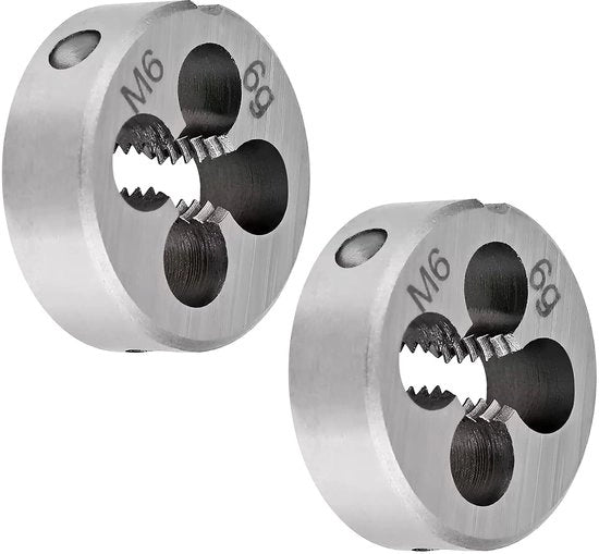 Snodo a Tornello M6x1.0mm - Tornello Circolare - Acciaio Rivettato - Filo Destro - Acciaio Rapido - Resistente allo Sfregio e Resistente alla Trazione - Matrice