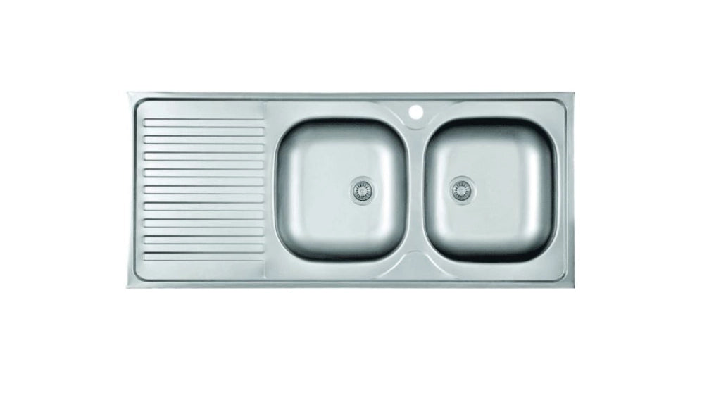 Lavello Appoggia 2 Vasche Dx C/Goccia 50X120Cm - Mabel